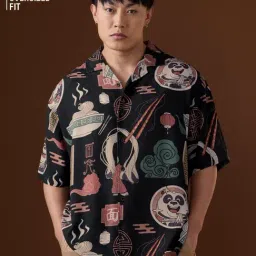 The Souled Store Kung Fu Panda Ramen Oversized Shirt image 1