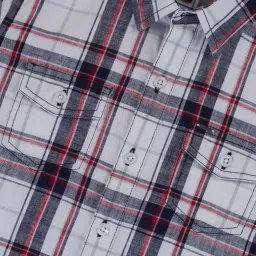 Gini & Jony Kids White & Grey Chequered Shirt image 3