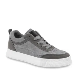 The White Pole Men's Grey Casual Sneakers image 3