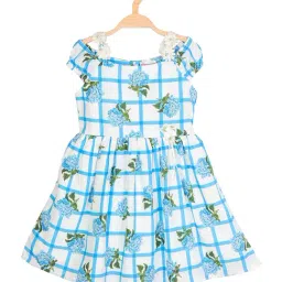 Peppermint Kids Blue & White Checks Dress-image-29