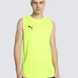 Puma Teamsport Yellow Alert Regular Fit Logo Printed Tank Tee-image-10