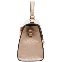 Anne Klein Beige Textured Satchel Handbag-image-73