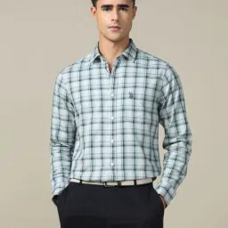 U.S. Polo Assn. Green Cotton Regular Fit Checks Shirt-image-22