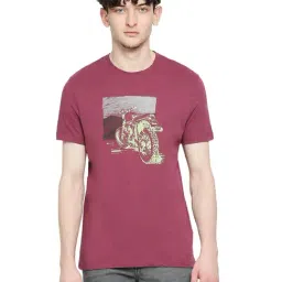 Being Human Red Regular Fit Printed Crew T-Shirt-image-36