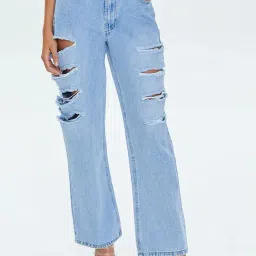 FOREVER 21 WOMEN MID WAIST STRAIGHT FIT ANKLE LENGTH JEANS-picture-25