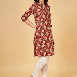 Rangmanch by Pantaloons Red Printed Straight Kurti image 3