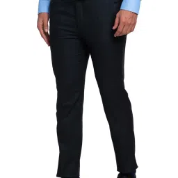 Park Avenue Green Super Slim Fit Checks Trousers image 3