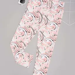 Pantaloons Junior Girls Antique White Printed Legging-picture-32