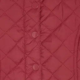 MINI KLUB Girls Red Solid Quilted Jacket Jacket image 3