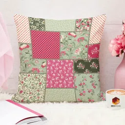 Stitchnest Peachpatch Multicolor Printed Poly Cotton Cushion Covers - Set of 5 image 3