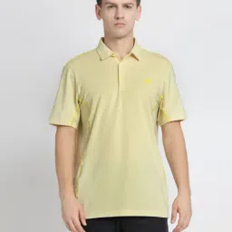 adidas Yellow ULT HYBD Polo T-Shirt-image-6
