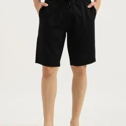 United Colors of Benetton Black Cotton Regular Fit Shorts-image-18