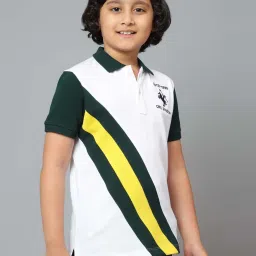 Cantabil Kids White & Black Printed Polo T-Shirt image 3