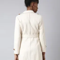 showoffff SHOWOFF Beige Regular Fit Trench Coat image 2