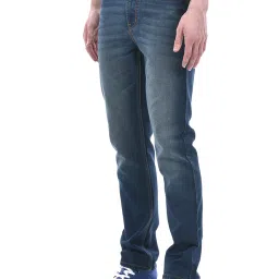 NUMERO UNO Blue Slim Fit Lightly Washed Jeans image 3