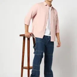 GAP Pink Regular Fit Embroidered Shirt image 5