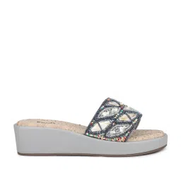 Inc.5 Women's Grey Ethnic Wedges image 3
