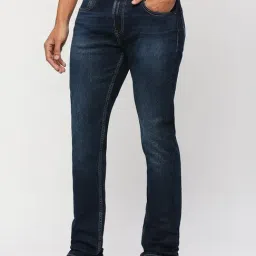 Pepe Jeans Mid Indigo Blue Cotton Regular Fit Jeans-image-21