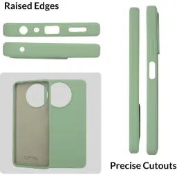 Sprig Liquid Silicone Back Cover for Realme Narzo 60X 5G (Green) image 3