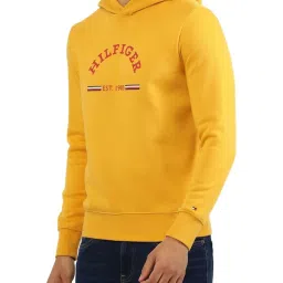 Tommy Hilfiger Yellow Logo Regular Fit Hoodie image 3