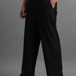 StitchX Men Textured Striped Relaxed Joggers Trousers image 5