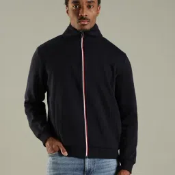 Tommy Hilfiger Navy Cotton Regular Fit Jacket-image-55