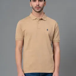 Red Tape Beige Cotton Regular Fit Polo T-Shirt-image-5