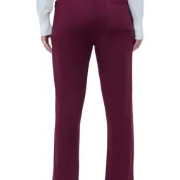 ELLE Womens Red Terry Solid Sweatpant image 2