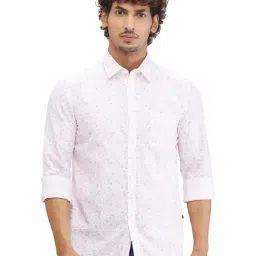 Parx Red Slim Fit Printed Shirt-picture-13