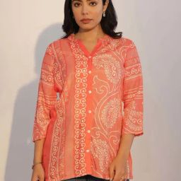Libas Orange Printed Tunic-picture-37