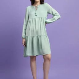 Forever 21 Sage Green A-Line Dress-picture-12