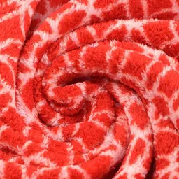 Kuber Industries Red & White 6 Pieces Geometric Printed Microfiber 270 GSM Towel Set image 4