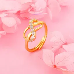 GIVA 92.5 Sterling Silver Infinity Twined Glam Ring for Women-picture-31