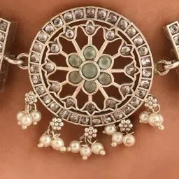 Jaypore Silver Necklace & Earring Set image 3