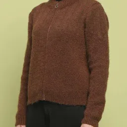 MADAME Tan Plain Sweater image 4