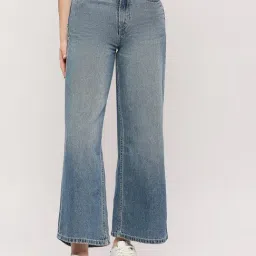 Pepe Jeans Blue Cotton High Rise Flared Jeans-picture-33