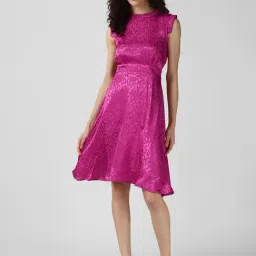 Van Heusen Pink Floral Print A Line Dress image 4