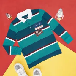 Pantaloons Junior Teal Printed Cotton Regular Fit T-Shirt-picture-19