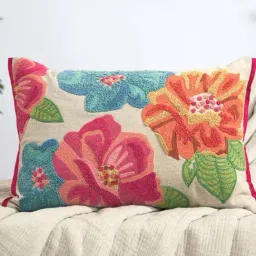 Haus & Kinder Woven Multicolor Cotton Decorative Cushion Cover-image-40