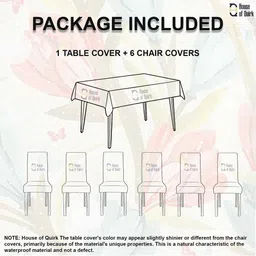 Myntra Elegant Homes Set Of 7 Beige & Maroon Printed Chair Covers With Table Cover image 2