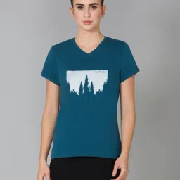 Van Heusen Blue Cotton Printed T-Shirt-image-53