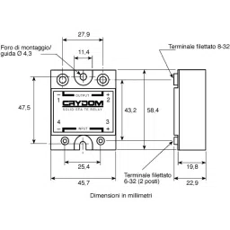 SENSATA/CRYDOM Solid State Relay 1-DC Series 40 A Load Surface Mount 100 V 32 Control, D1D40 image 5
