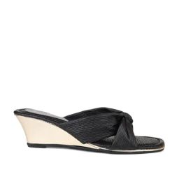 Inc.5 Women's Black Cross Strap Wedges-picture-14