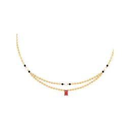 P.C. Chandra Jewellers 18k Gold Adorned With A Red Stone Mangalsutra-picture-44