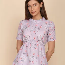 HERE&NOW Women Floral Printed Peplum Top-picture-25
