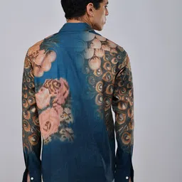 Naymish Men Comfort Fit Spread Collar Floral Printed Cotton Casual Shirt image 2