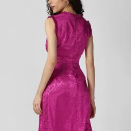 Van Heusen Pink Floral Print A Line Dress image 2