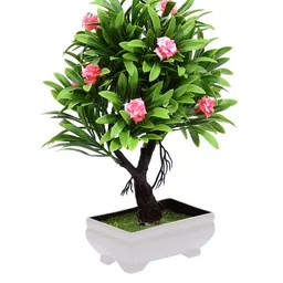 FOLIYAJ White & Green Artificial Plant With Pot image 2