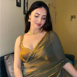 sareevilla Womens New Latest Bollywood Party Fancy Soft Zimmy Choo Slik Embelished Lace Work Saree With Blouse | Saree For Womens image 5