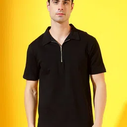 CODE OF HONOUR Men Printed Polo Collar Pockets T-shirt-picture-13